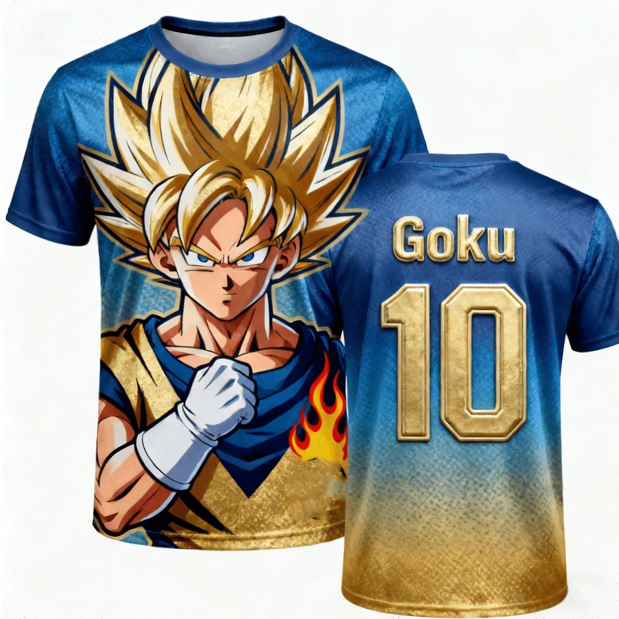 3D Printing Gold - 2026 Summer Dragon Ball 3D T-shirt