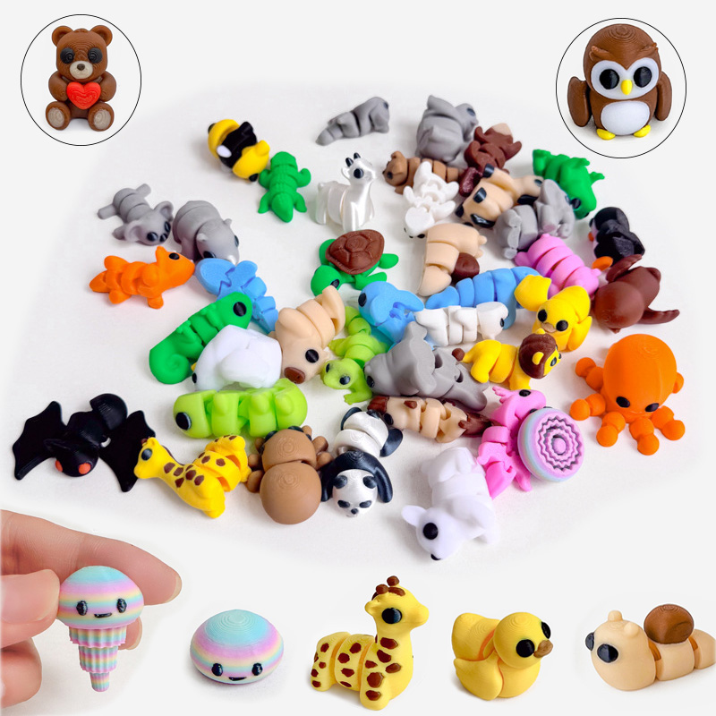 3D Printing Eagle - 10-50Pcs 3D Printed Colorful Mini Animals