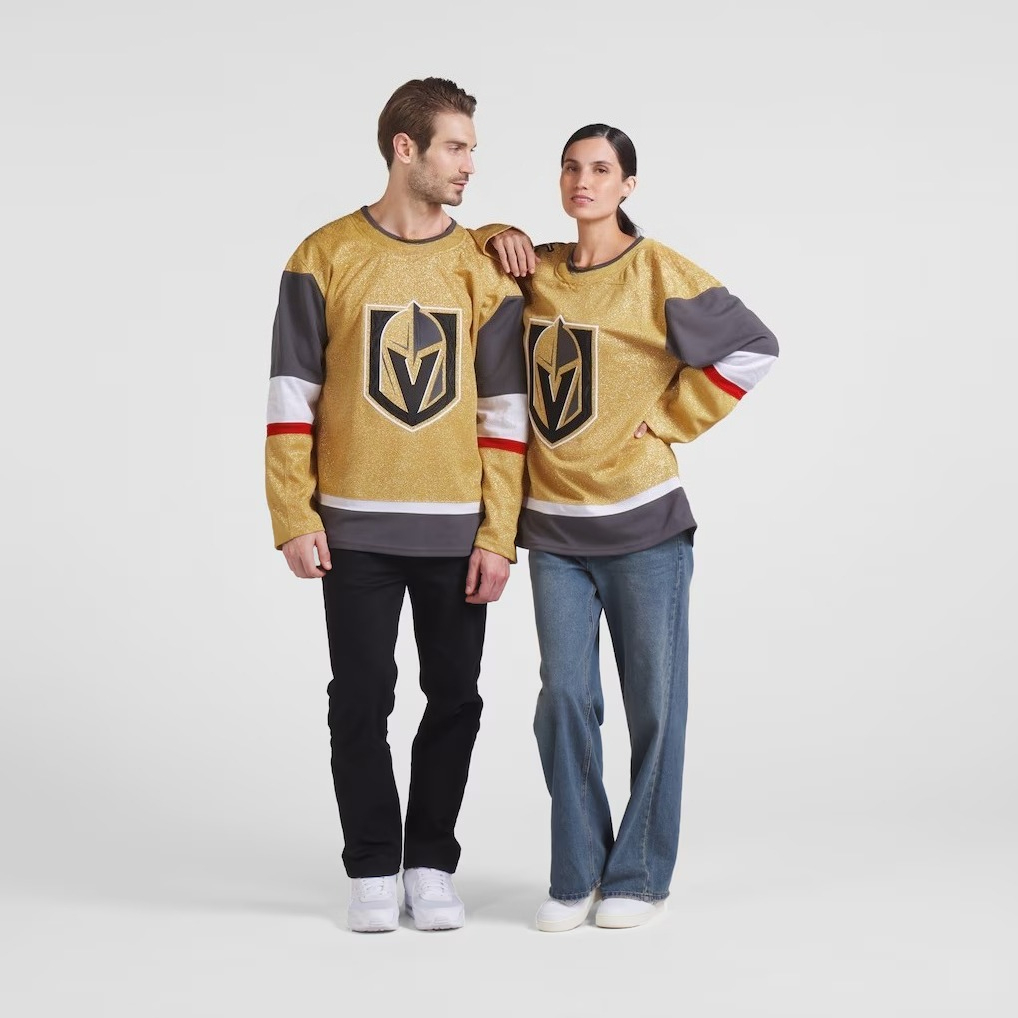 3D Printing Gold - Hockey Jersey - Gold with Gray/Red/White
