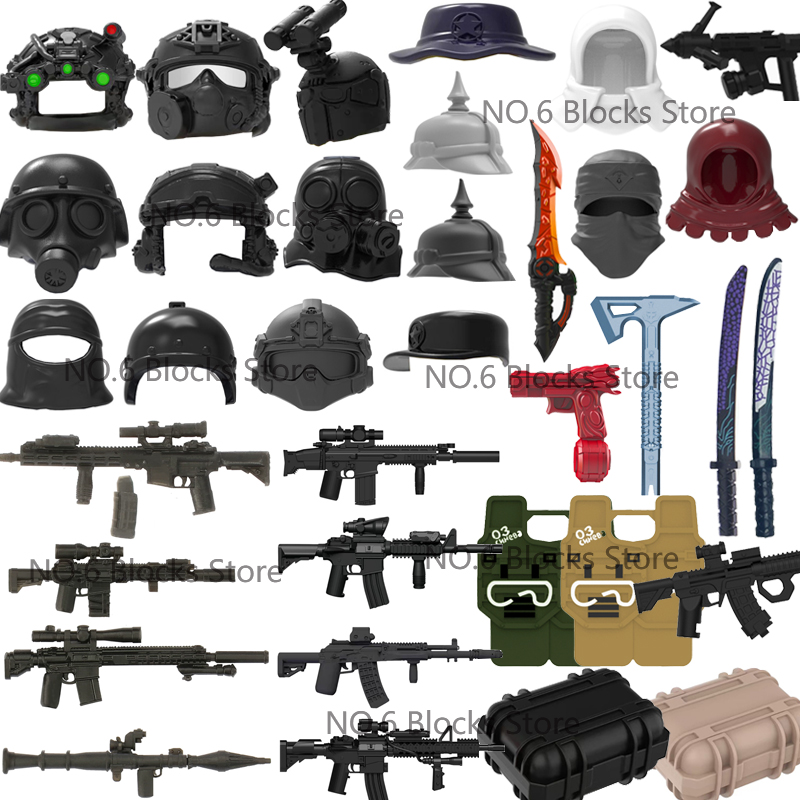 3D Printing Lego Bricks - Military Figure Accessory Building Blocks 3D