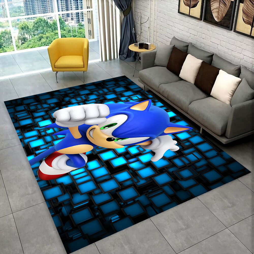 3D Printing Tablet - 3D S-Sonik Cartoon Retro Area Rug,Carpet