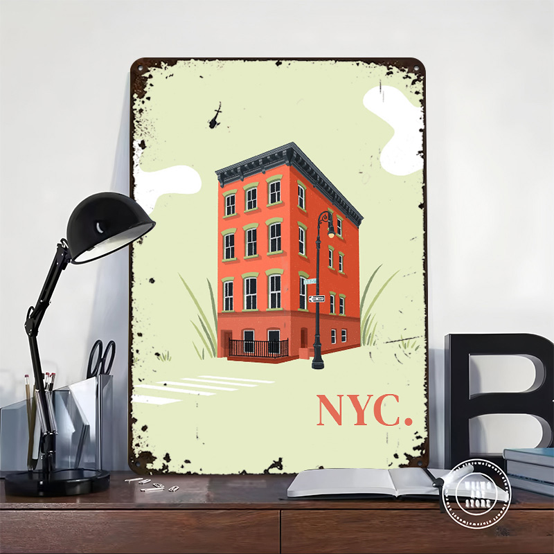 NYC Illustration Poster Retro  - 3D Printing Nyc ulasan dan harga