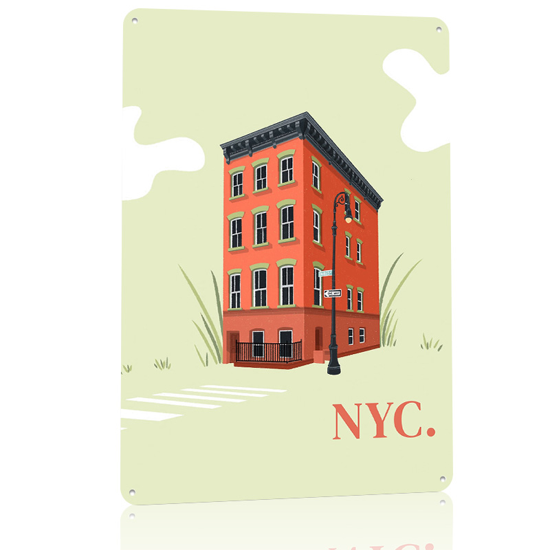 NYC Illustration Poster Retro  - 3D Printing Nyc ulasan dan harga