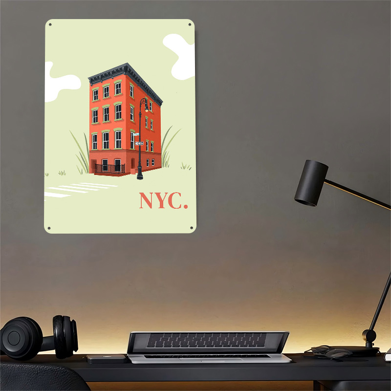NYC Illustration Poster Retro  - 3D Printing Nyc ulasan dan harga