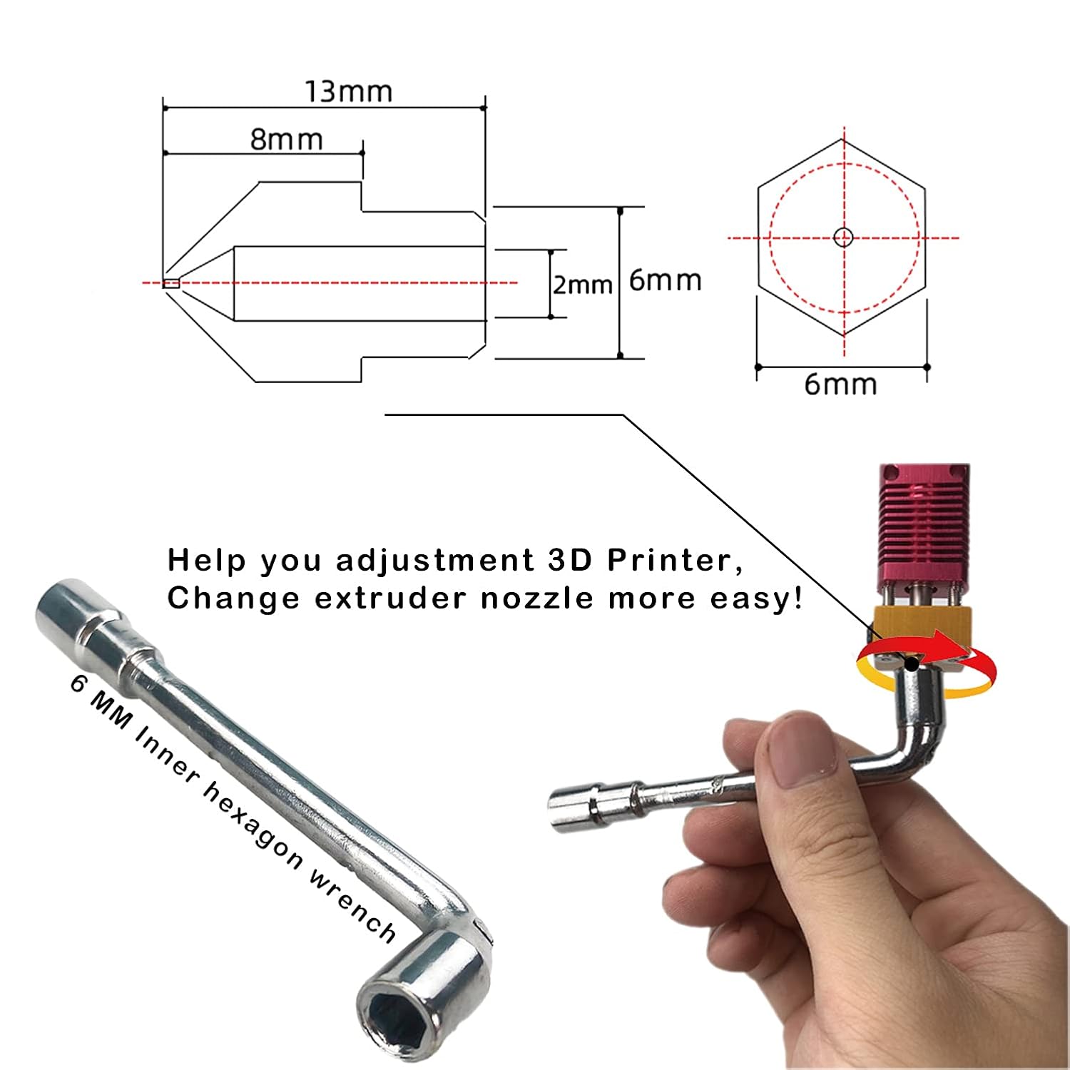 CREALITY 20 Pcs MK8 Brass Nozz - 3D Printer Extruder ulasan dan harga