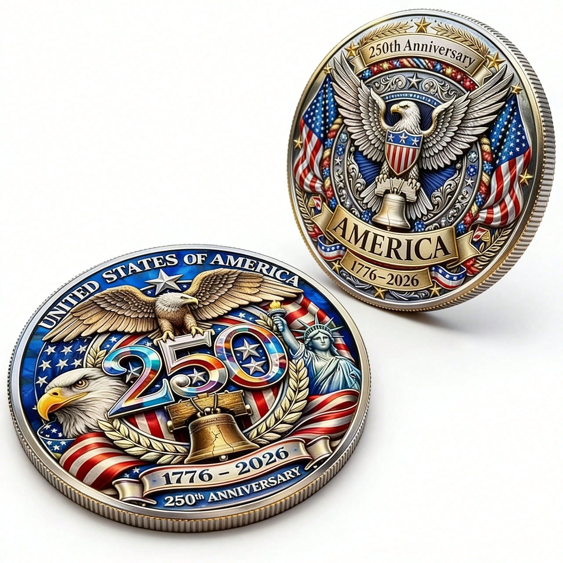 250th Anniversary 3D Embossed  - 3D Printing Eagle ulasan dan harga