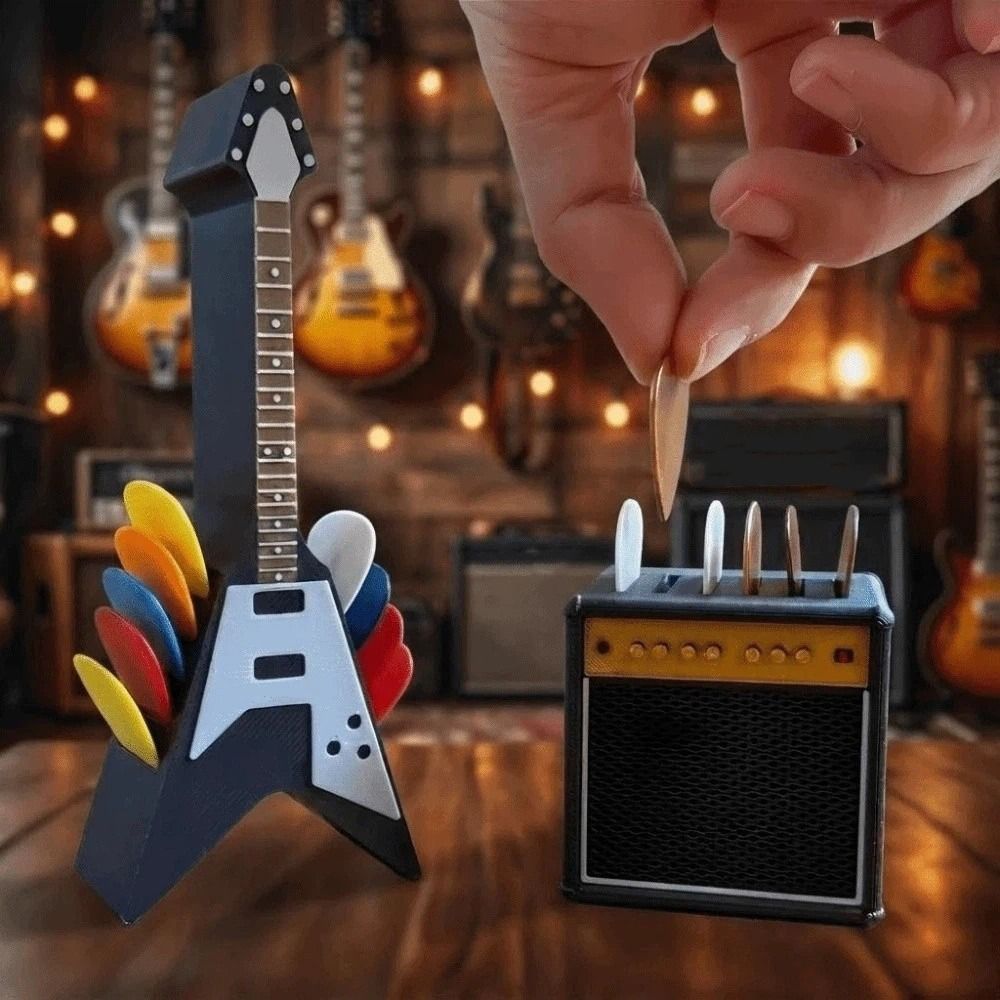 Retro Guitar Pick Holder 3D Pr - 3D Printing Guitar ulasan dan harga