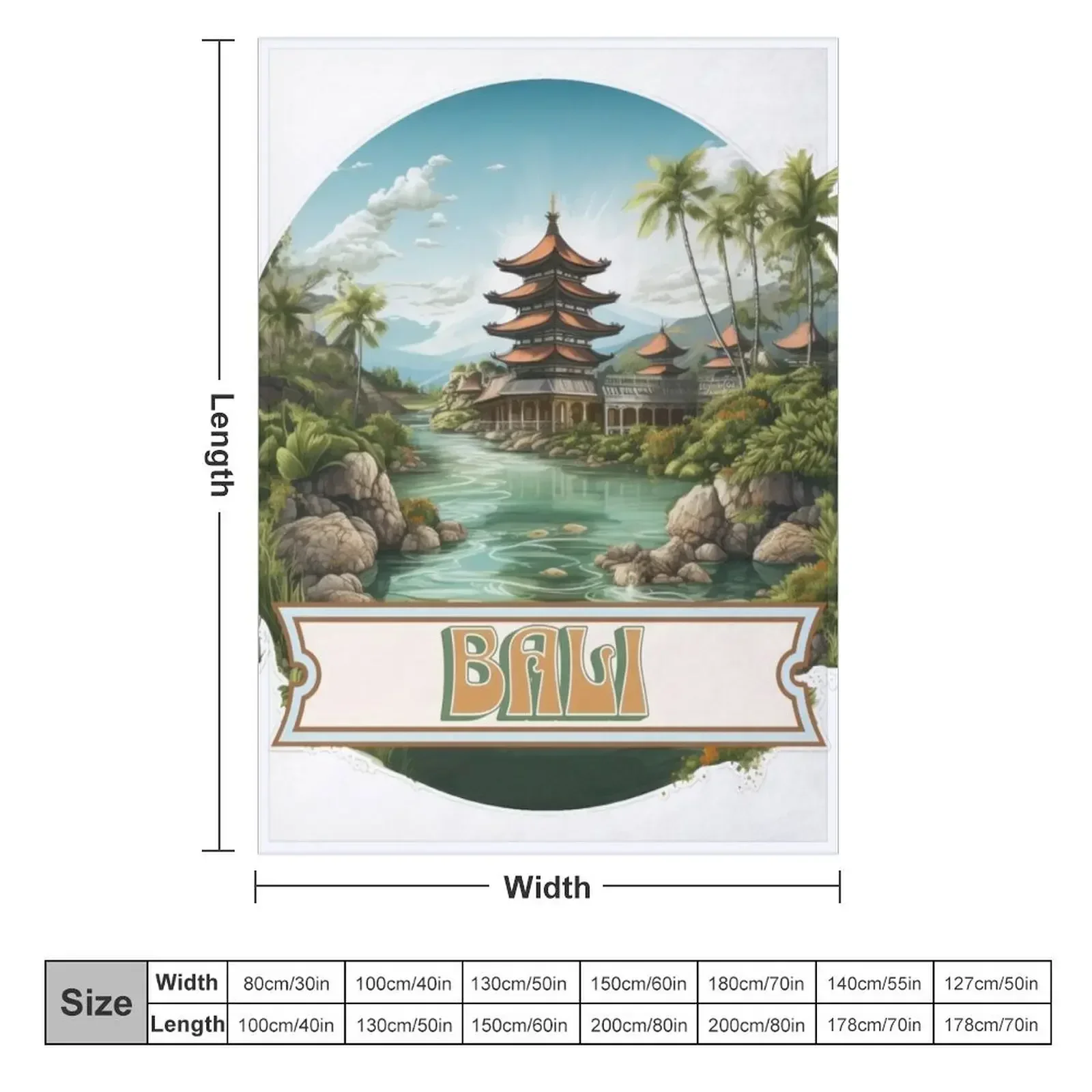 Bali Indonesia Throw Blanket P - 3D Printing Bali ulasan dan harga