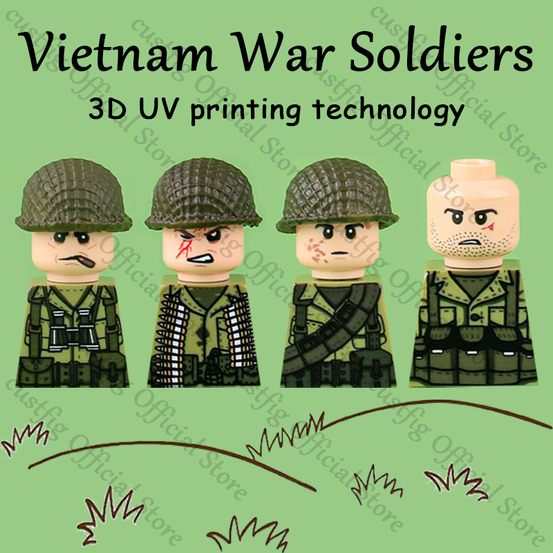 WW2 Soldier Figures Weapon 3D  - 3D Printing Lego Bricks ulasan dan harga