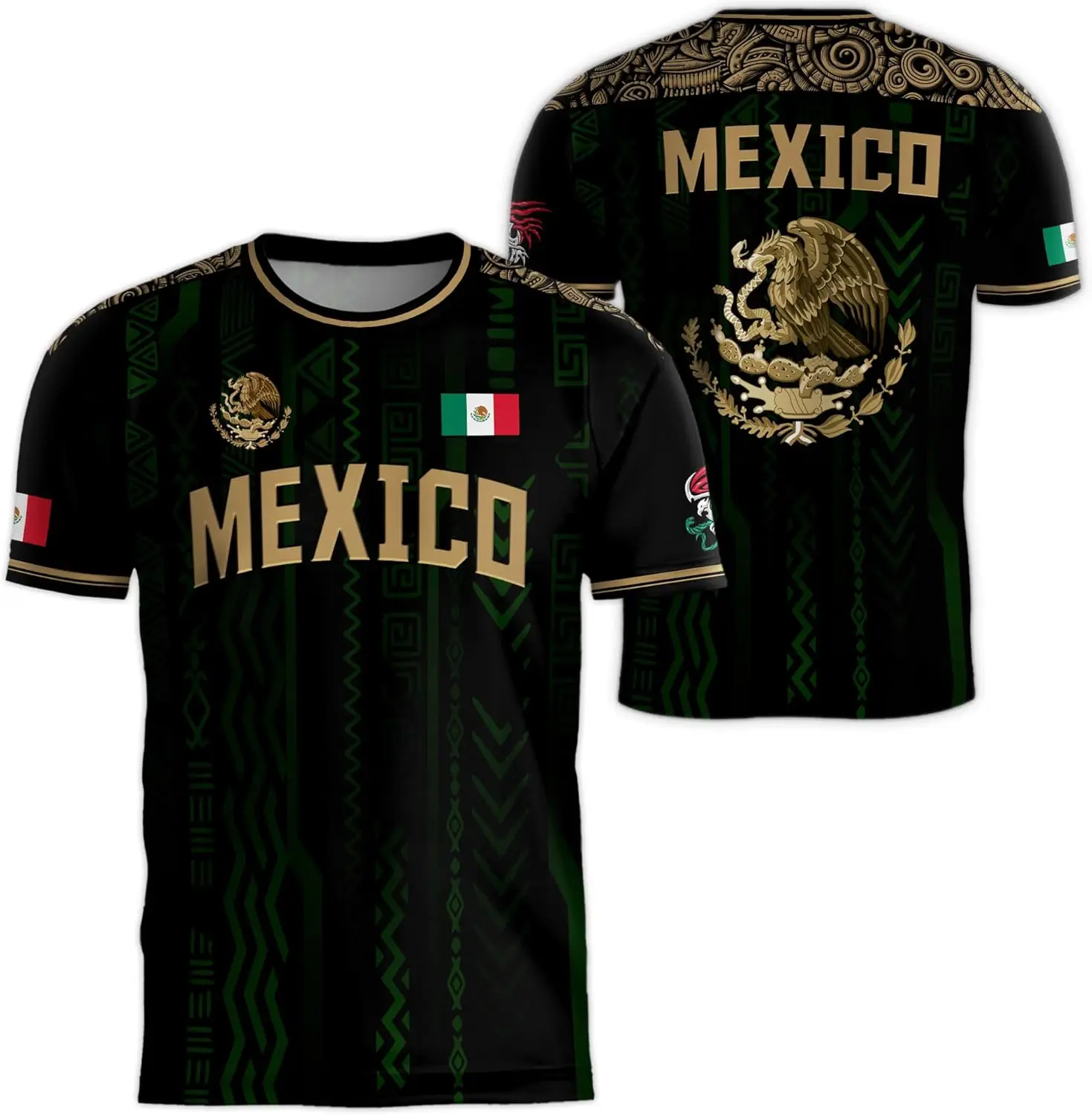 Mexico National Flag Print T S - 3D Printing Eagle ulasan dan harga