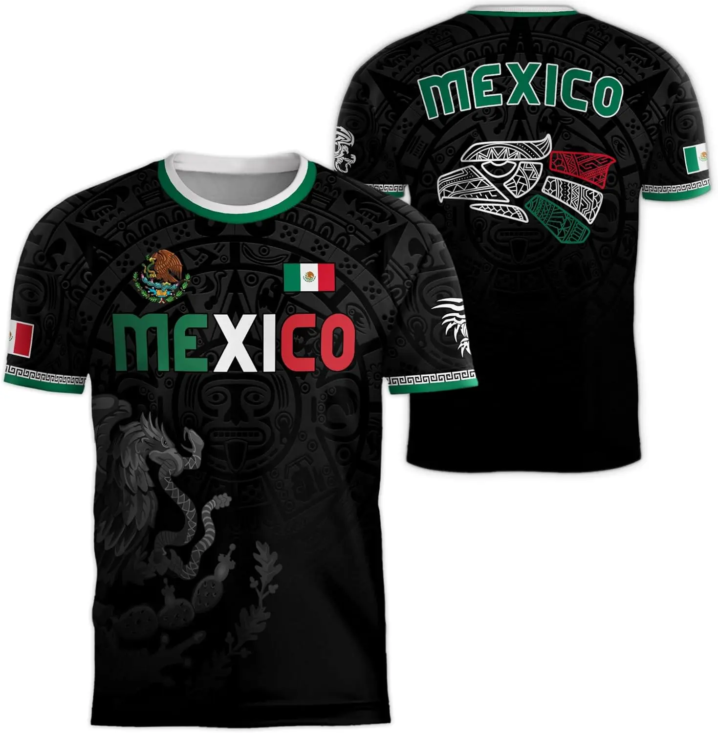 Mexico National Flag Print T S - 3D Printing Eagle ulasan dan harga