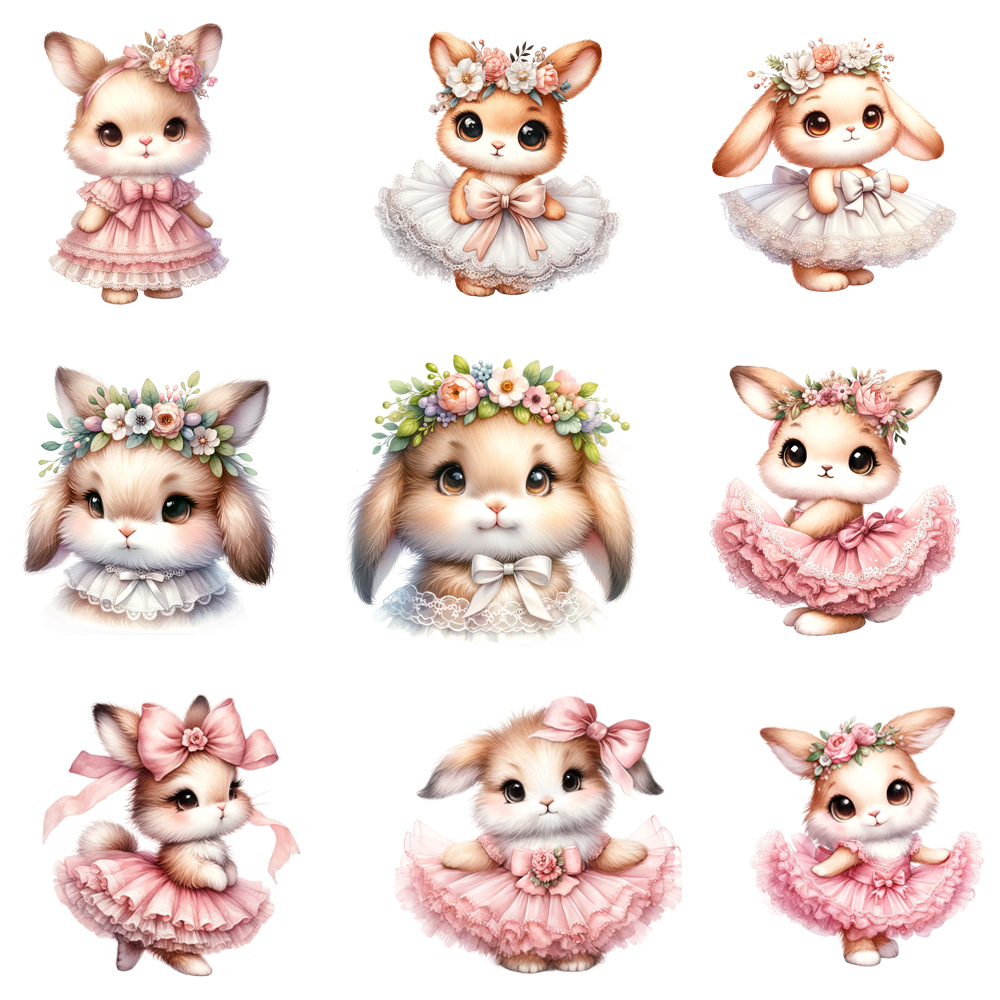 15cm Kids Flower Rabbit Animal - 3D Printing Rabbit ulasan dan harga