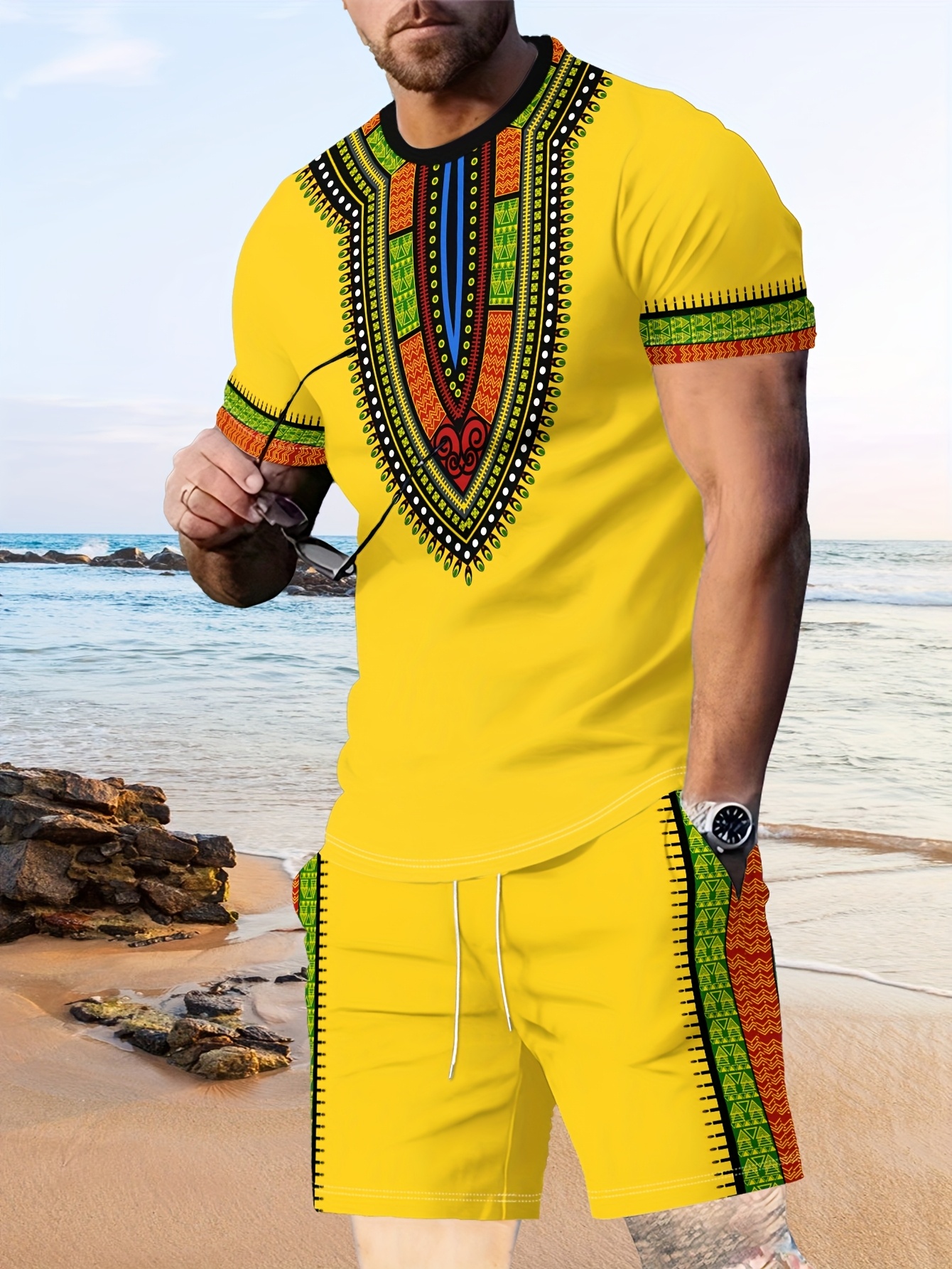 New Men's Suits African Dashik - 3D Printing Custom ulasan dan harga