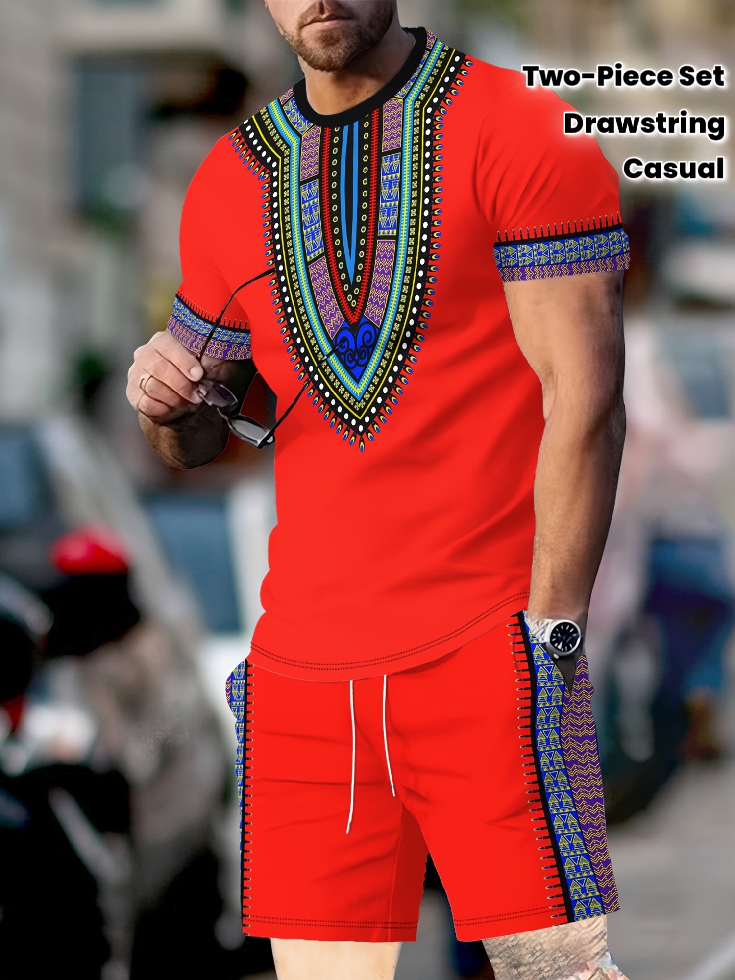 New Men's Suits African Dashik - 3D Printing Custom ulasan dan harga