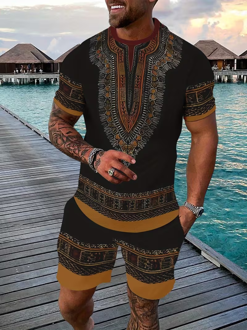 New Men's Suits African Dashik - 3D Printing Custom ulasan dan harga