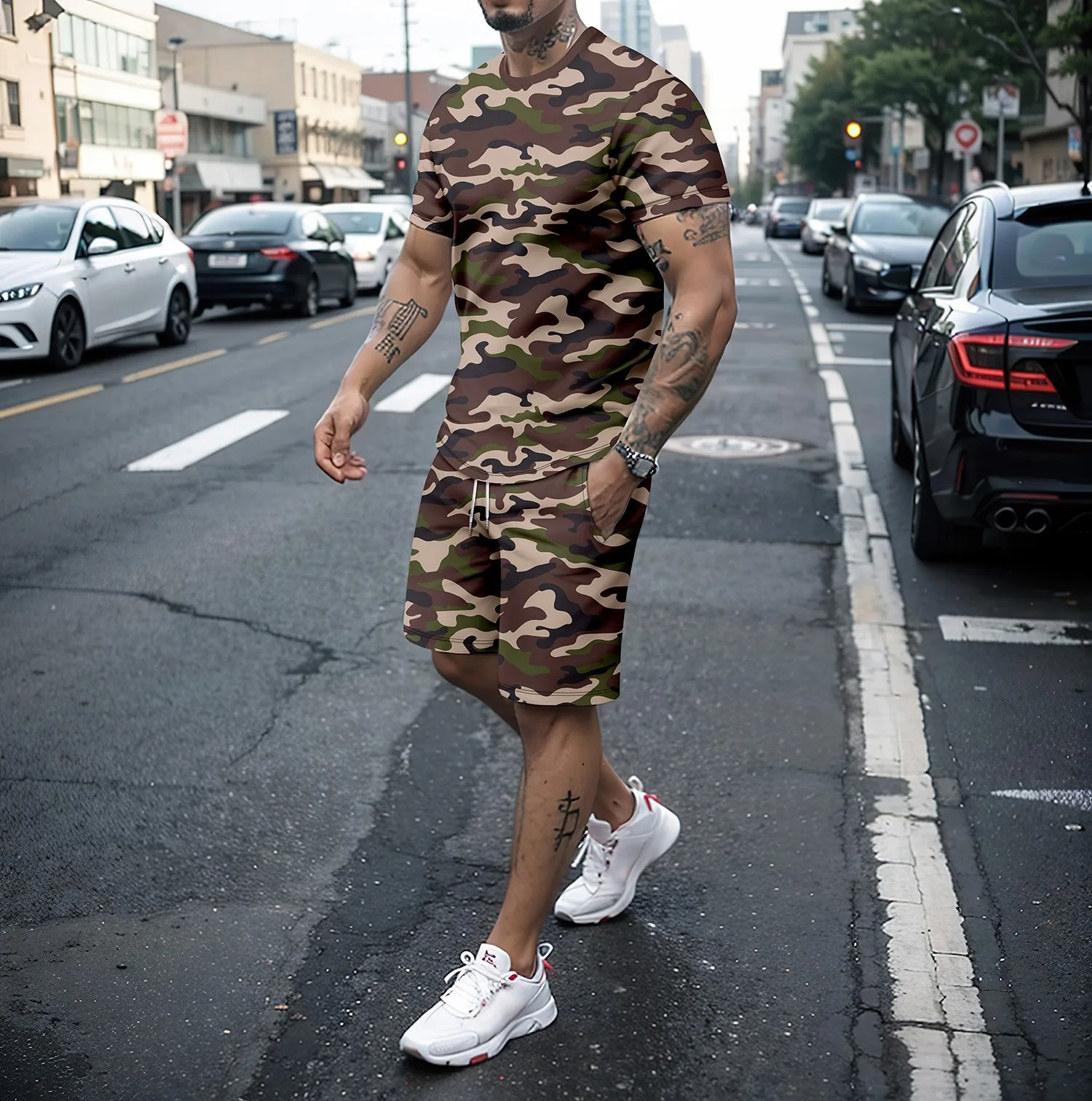 Camouflage Outdoor Tracksuits  - 3D Printing Custom ulasan dan harga