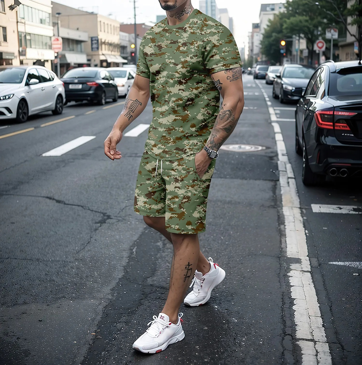 Camouflage Outdoor Tracksuits  - 3D Printing Custom ulasan dan harga