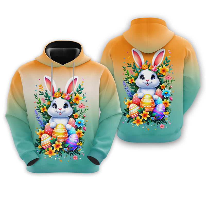 Easter Rabbit 3D Print Hoodies - 3D Printing Rabbit ulasan dan harga