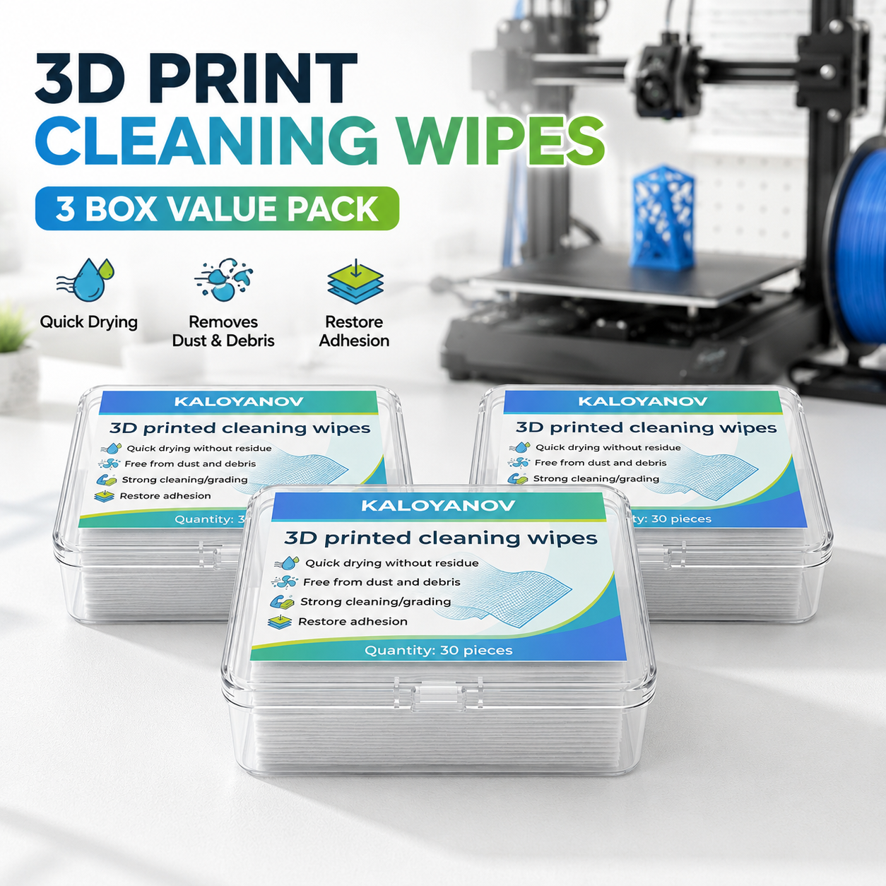 3D Printer Bed Cleaning Wipes  - 3D Printing Sla ulasan dan harga
