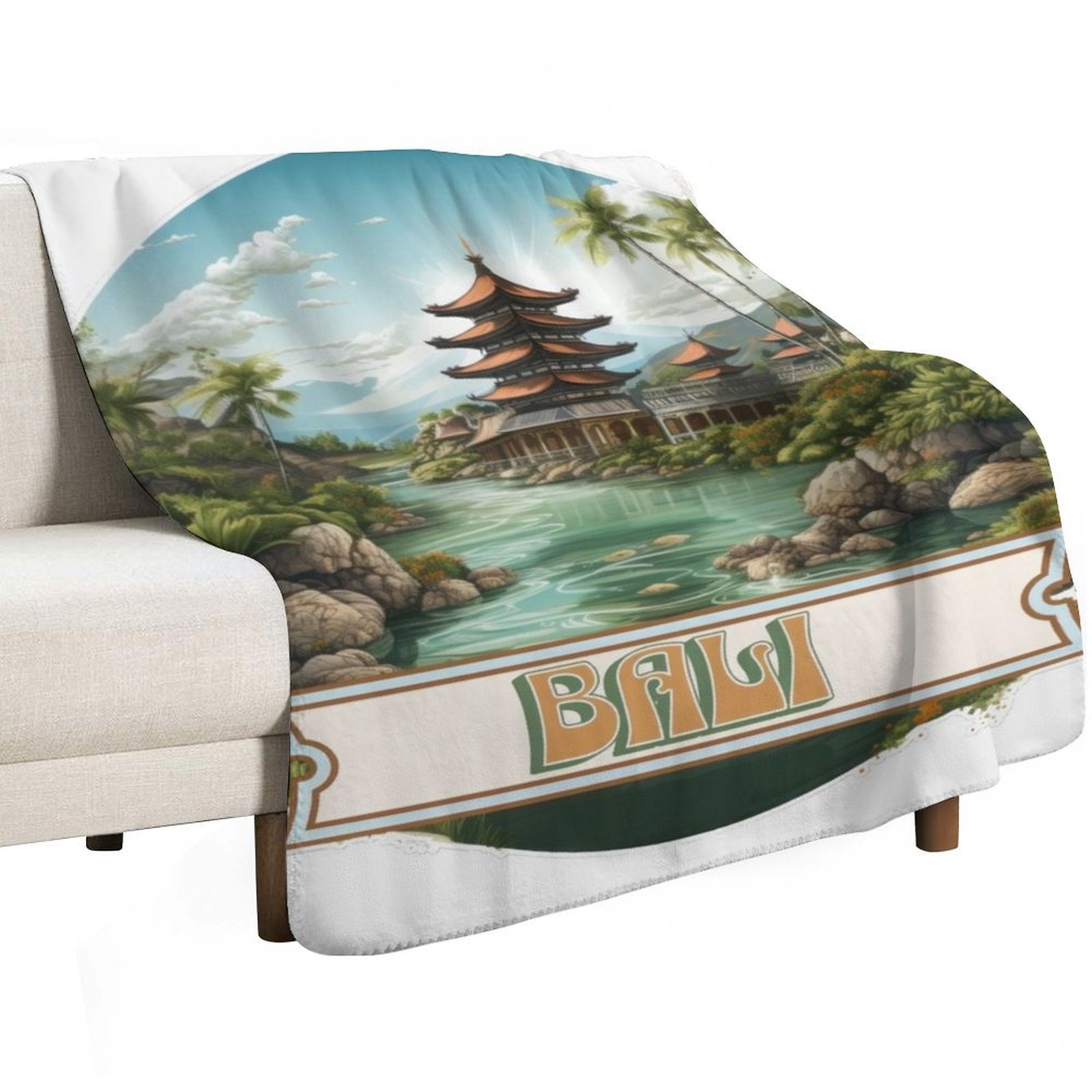 Bali Indonesia Throw Blanket A - 3D Printing Bali ulasan dan harga
